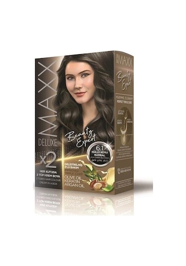Maxx Deluxe Saç Boyası Set Küllü Koyu Kumral 6/1