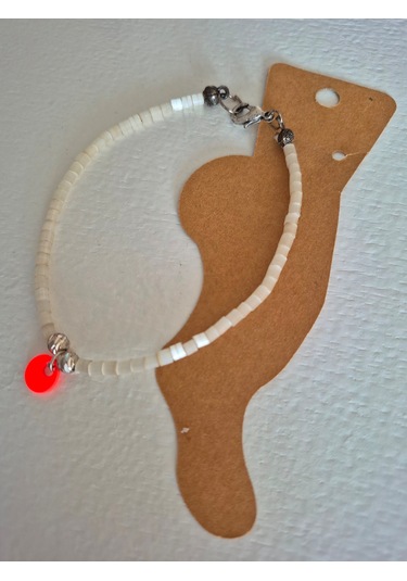 Kırık Beyaz Sedef Taşı Bayan Halhal