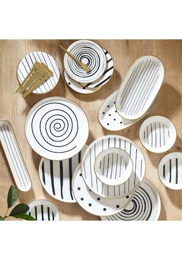 Fecra Dark 25 Parça Kahvaltı Seti Beyaz