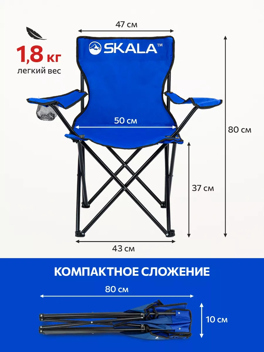 Skala. Katlanabilir Seyahat Sandalyesi 225979819 Mavi