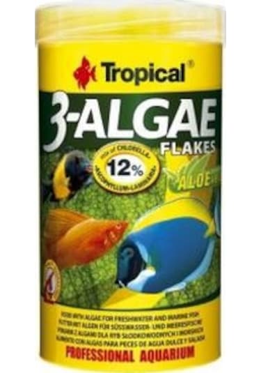Tropical 3-Algae Flakes 100gr. (Açık)
