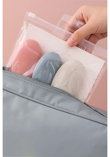 Doldurulabilir Şampuan Krem Saç Kremi Losyon Şişesi 3'lü Çantalı Çok Renkli