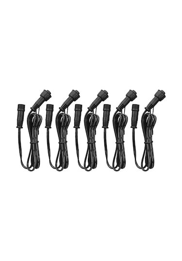 Shineyee 5 Adet 1 Metre Ip67 Su Geçirmez Led Bahçe Işığı Genişletme Kablosu - Pvc Malzeme, Erkek-dişi Bağlantı