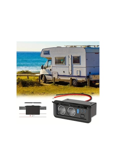 Yeşil Çift Sigara Çakmak Bölücü Güç Adaptörü 3 Usb Portlu - Hızlı Şarj, 12v/24v Uyumluluk, Arabalar, Karavanlar Ve Tekneler İçin Uygun - Montaj Vidaları Ve Sigorta Tutucu İle Siyah Parlak Bitiş