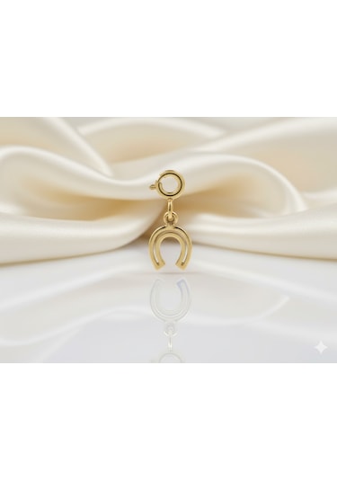 Ariş At Nalı Charm Altın Kolye Ucu