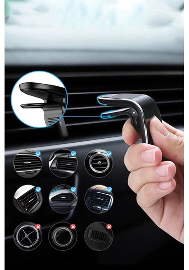 Torima Jx-006 Siyah Çok Amaçlı Magnetic Car Holder Araç İçi Telefon Tutucu Siyah
