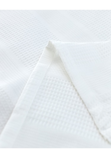 Madame Coco Mathilda Tek Kişilik Pamuklu Ecocell Düz Pike Takımı - Beyaz 8684427024843 Beyaz