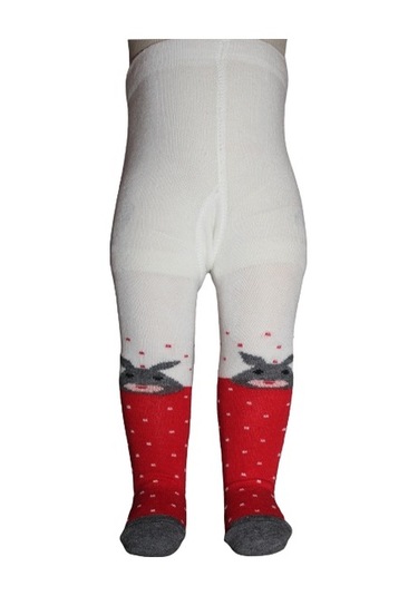 Bibaby Desenli Külotlu Çorap 68312 Kırmızı Tavşan