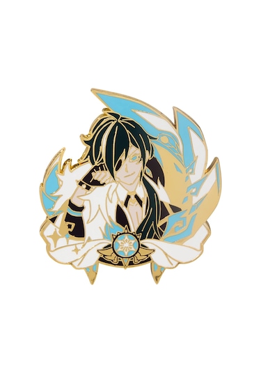 Oyun Genshin Etki Emaye Pim Anime Wendi Zhongli Keqing Tartaglia Hu Tao Kaeya Alberch Kaeya Alberch Çok Renkli