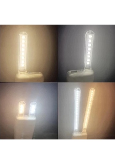 Taşınabilir Mini USB Beyaz LED Lamba 8 Ledli 5730 SMD Kamp Stick