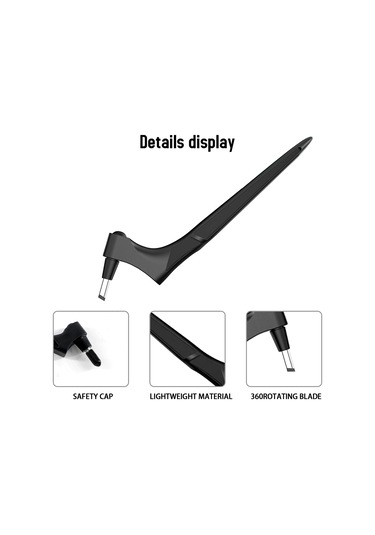 Leezsing 3'lü Uçlu 15 /30 /45 Çelik El Kesici Oymacı Bıçak Seti - Sarı, 360 Döner, Hassas Kâğıt Kesimi Sarı