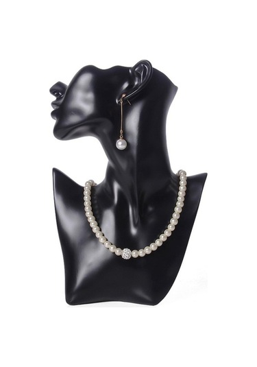 Trendooze Vitrin Tutucu Stilia-l Siyah Sergileme Reçine Reçine Mücevher Malzeme L+siyah Kolye Dy