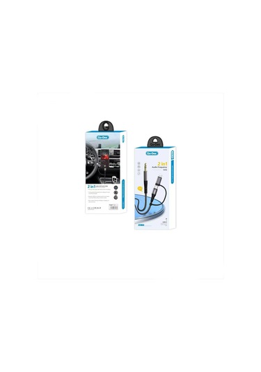 Go Des Gac-172 2in1 Type-c & Lightning To 3.5mm Aux Audio Kablo 1m Siyah Siyah
