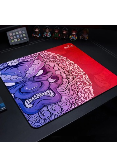 Sevimli Kaplan Desenli Gaming Mouse Pad - Oyun, Dizüstü, Klavye 90x40 Cm White