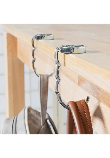 2x Çanta Kancası 9 4.5cm, Mavi - Katlanabilir Metal Çanta Kancası - Masa Veya Yazı Masası İçin Çanta Tutucu - Çanta Ve Küçük Nesneleri Asmak İçin Askı Çok Renkli