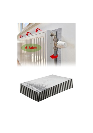 6 Adet Kalorifer Petek Arkası Isı Yalıtım Levhası Radyatör Arkalığı İzolasyon Plakası Yansıtıcı