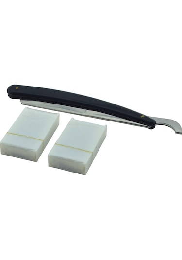 Sedef Siyah Tıraş Usturası + Tam Jilet 10'lu