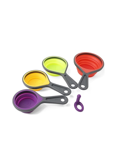 Ruicoo Bakım Ve Pişirme İçin 8 Parça Silikon Ölçü Kupa Ve Kaşık Seti - Ölçümlü, Esnek Ve Dayanıklı Ev Gereci Diğer