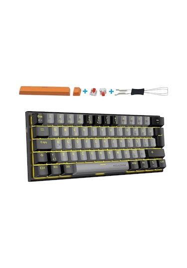 Mini T9 Türkçe Q Mekanik Klavye Red Switch Gamer Oyuncu Klavyesi