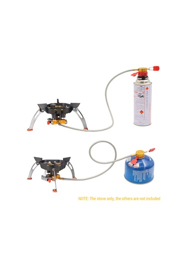 Zyzy-3 Çekirdekli Brülör Kamp Sobası 6800w Yürüyüş Gaz Sobası,y28527 Gri