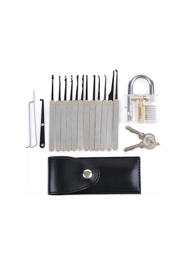 Valkyrie 15 Parça Bozuk Kilit Açma Seti + Şeffaf Asma Kilit
