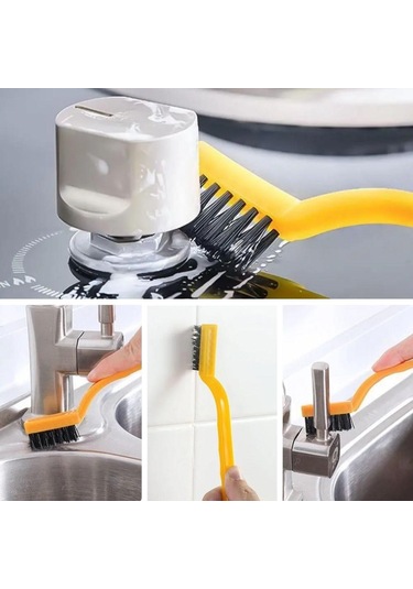 3 Lü Detaylı Temizlik Bakır,demir Ve Sert Plastik Tel Fırça Renkli