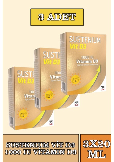 Sustenium Vitamin D3 1000 Iu Sprey 3 x 20 ML