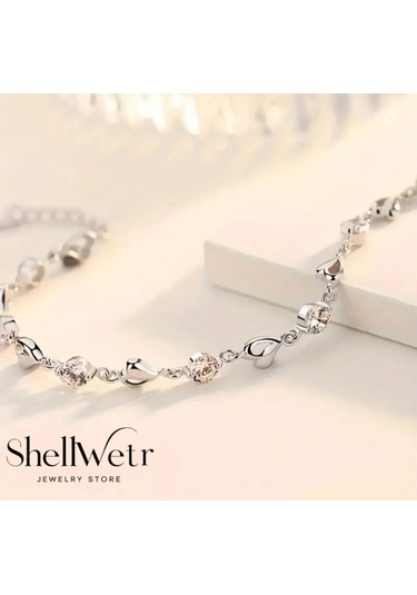 Aşkéra 925 Ayar Gümüş Kaplama Bileklik Sevgililer Günü , Annenize Verilecek En Güzel Hediye Gümüş