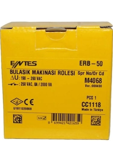 Entes Erb-50 Bulaşık Makinesi Rölesı 220 Vac