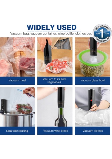 Tenfowee El Tipi Elektrikli Vakum Makinesi - 1200mah Pil, 55-65kpa Vakum Derecesi, Usb Şarj, Tek Tuşlu Kontrol, Siyah Siyah Tenfowee El Tipi Elektrikli Vakum Makinesi - 1200mah Pil, 55-65kpa Vakum Derecesi, Usb Şarj, Tek Tuşlu Kontrol, Siyah Siyah