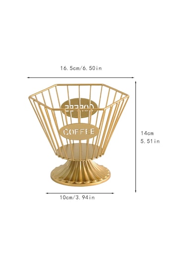 Homyl Kapsül Tutucu Yaratıcı Pratik Kahve Pod Bar Kafe Oturma Altın
