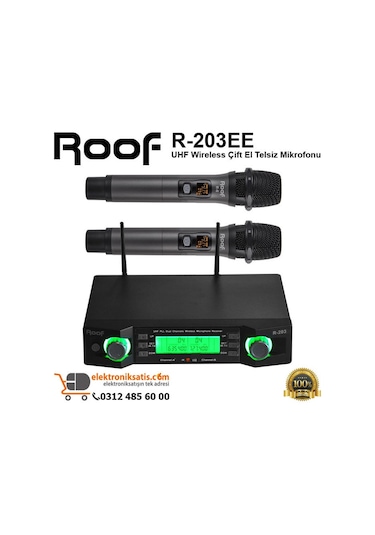 Roof R-203ee Wireless Çift El Telsiz Mikrofon