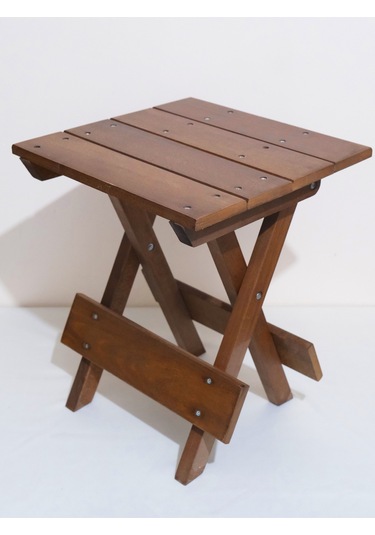 Açılır Kapanır Ahşap Tabure 35 Cm Şık Ve Dayanıklı Ceviz