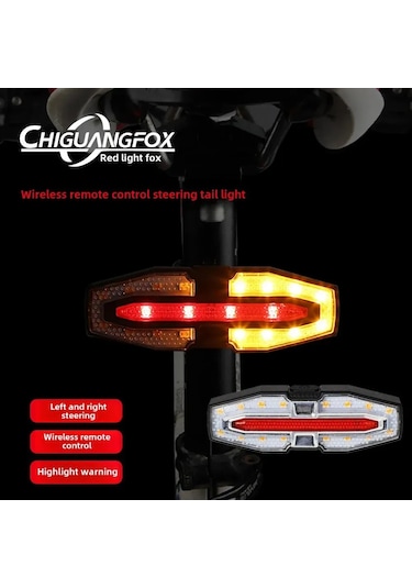 Youtek Siyah 1820 Usb Şarjlı Akıllı Kumanda Led Fren Lambası - Moto Sürekli Kullanıma Uygun, Sesli Sinyal Ve Su Geçirmez Gece Görünürlüğü Artırıcı