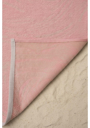 Pembe Poseidon %100 Pamuklu Plaj Havlusu 70x140 Cm