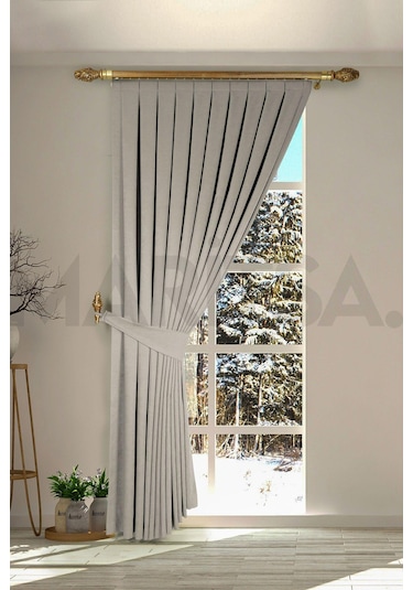 Taş Ada Fon Perde Sık Pile 1'e 3 Pile-taş Taş