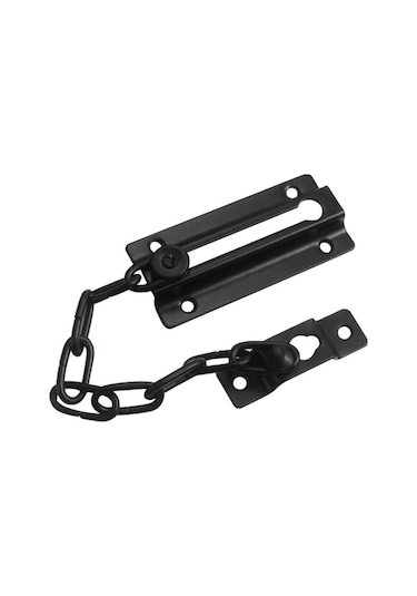 Güvenlik Kapı Zinciri Hırsızlık Anti-ev Kapı Cıvatası Mandal Pencere Zinciri Kilidi, Boyut:yuvarlak Gümüş