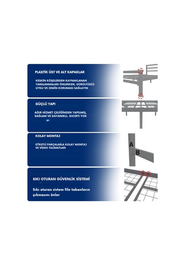 Aksviva Buhara Tek Kişilik Metal Ferforje Karyola