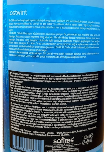 Ostwint Blue Drop Premium Sakal Tıraş Jeli 1 L