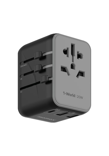 Momax Ua11 1-world 20w Pd Global Seyahat Hızlı Şarj Cihazı Güç Adaptörü Siyah