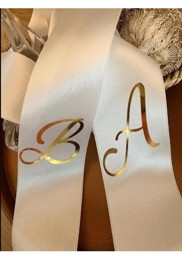 Gelin Damat Isimli Tören Takı Kurdelesi 2 Adet B-38