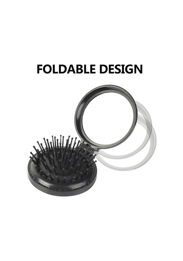 Geeroyoo Taşınabilir Mavi Plastik Katlanır Ayna Ve Tarak Seti - Kompakt Tasarım, Pratik Kullanım