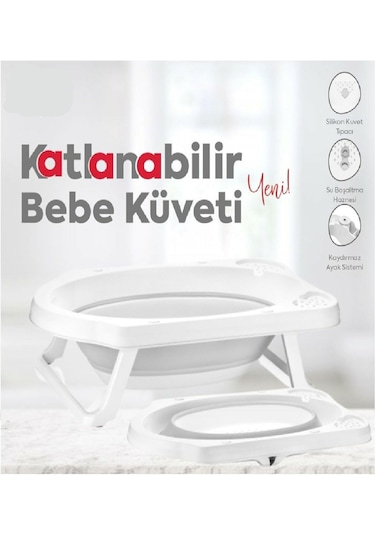 Hobby Life Katlanabilir Bebek Küveti Gri