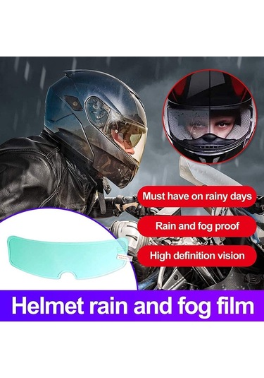 Motosiklet Kaskı Buğu Önleyici Film Su Geçirmez Dayanıklı Çizilmez Lens Şeffaf Koruma - 23.5 Cm