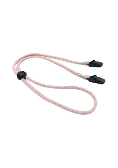 Binici Çene Askısı Ve Klipsli Kordon Seti - Polyester Malzemeden Rahat Ve Sağlam Şapka Tutucu Aksesuar Pembe