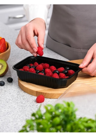 Upakovsik+ Kapaklı Tek Kullanımlık Saklama Kabı 500 Ml, 30 Adet 396952757 100 adet