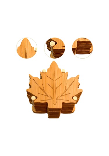 Suntek 6 Parça Güz Yaprakları Bardak Restoran Buzdolabı Yemek Yaprak Tabanı S Diğer