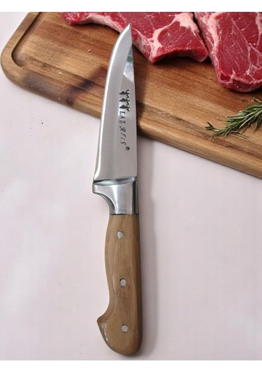 Lazreis Kurban Bıçağı No1, El Yapımı Paslanmaz Çelik Bıçak 14cm Ahşap