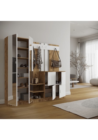 Robinhome Robin Home Nova Vestiyer Portmanto Ayakkabılık Çam-Beyaz