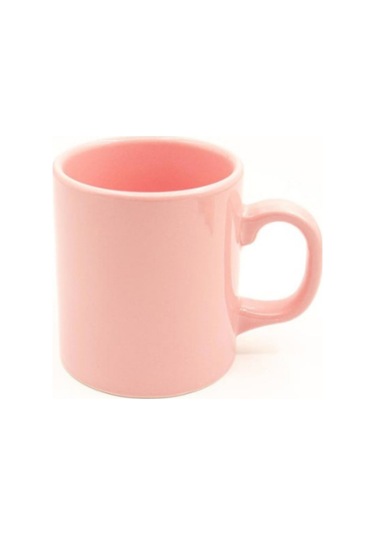 Toz Pembe Desensiz Porselen Kupa Toz Pembe